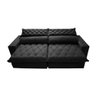 Sofá Retrátil e Reclinável 3.15m Molas Ensacadas Cama inBox Spazus com Bordado 3D Velusoft Preto - 5