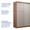 Ver imagem 3 de Guarda-Roupa Solteiro 2 Portas 1 Porta Ripada Samambaia CabeCasa MadeiraOriginals