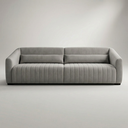 Ver imagem 3 de Conjunto Sofá Living Ísis e Duas Poltronas Tecido Acquablock Pet Friendly Linho Cinza Claro 1,90m