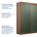 Ver imagem 3 de Guarda-Roupa Solteiro 2 Portas 1 Porta Ripada Samambaia CabeCasa MadeiraOriginals