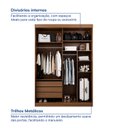 Ver imagem 4 de Guarda-Roupa Solteiro 2 Portas 1 Porta Ripada Samambaia CabeCasa MadeiraOriginals