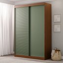 Ver imagem 1 de Guarda-Roupa Solteiro 2 Portas 1 Porta Ripada Samambaia CabeCasa MadeiraOriginals