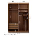 Ver imagem 2 de Guarda-Roupa Solteiro 2 Portas 1 Porta Ripada Samambaia CabeCasa MadeiraOriginals