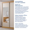 Ver imagem 7 de Guarda-Roupa Solteiro 2 Portas 1 Porta com Espelho Samambaia CabeCasa MadeiraOriginals Marrom/Carvalho/Off White