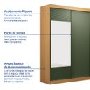 Ver imagem 3 de Guarda-Roupa Solteiro 2 Portas 1 Porta com Espelho Samambaia CabeCasa MadeiraOriginals