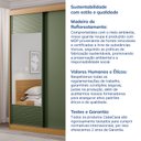 Ver imagem 7 de Guarda-Roupa Solteiro 2 Portas 1 Porta com Espelho Samambaia CabeCasa MadeiraOriginals Marrom/Carvalho/Verde