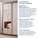 Ver imagem 7 de Guarda-Roupa Solteiro 2 Portas 1 Porta com Espelho Samambaia CabeCasa MadeiraOriginals Marrom/Freijó/Off White