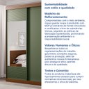 Ver imagem 7 de Guarda-Roupa Solteiro 2 Portas 1 Porta com Espelho Samambaia CabeCasa MadeiraOriginals Marrom/Freijó/Verde