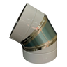 Curva 45° Graus em Inox Escovado para Tubulação 150mm 6 Polegadas - 1