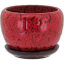 Ver imagem 4 de Cachepô Vaso Decorativo Planta Cerâmica Vermelho 3 Peças