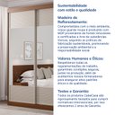 Ver imagem 7 de Guarda-Roupa Solteiro 2 Portas com Espelho Samambaia CabeCasa MadeiraOriginals