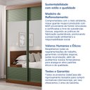 Ver imagem 7 de Guarda-Roupa Solteiro 2 Portas com Espelho Samambaia CabeCasa MadeiraOriginals Marrom/Freijó/Verde