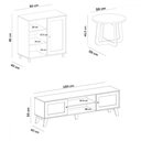 Ver imagem 3 de Sala de Estar Completa para Tv até 75 Polegadas Charlotte 3 Portas Cinamomo/off White - Artely Móvei