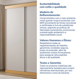 Guarda-Roupa 2 Portas Samambaia CabeCasa MadeiraMadeira - 7