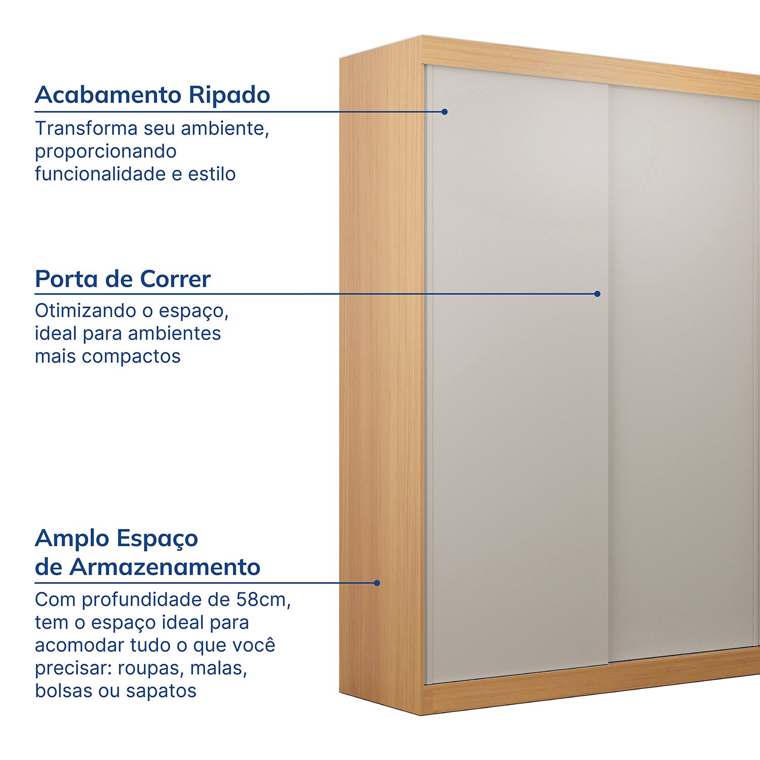 Guarda-Roupa 2 Portas Samambaia CabeCasa MadeiraMadeira - 3