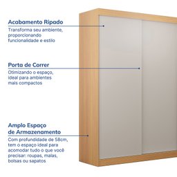 Guarda-Roupa 2 Portas Samambaia CabeCasa MadeiraMadeira - 3
