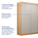 Ver imagem 3 de Guarda-Roupa 2 Portas Samambaia CabeCasa MadeiraOriginals Marrom/Carvalho/Off White