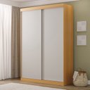 Ver imagem 1 de Guarda-Roupa 2 Portas Samambaia CabeCasa MadeiraOriginals Marrom/Carvalho/Off White