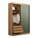 Ver mais imagens de Guarda-Roupa 2 Portas Samambaia CabeCasa MadeiraOriginals Marrom/Carvalho/Verde
