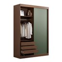 Ver mais imagens de Guarda-Roupa 2 Portas Samambaia CabeCasa MadeiraOriginals Marrom/Freijó/Verde