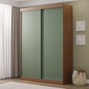 Ver imagem 1 de Guarda-Roupa 2 Portas Samambaia CabeCasa MadeiraOriginals Marrom/Freijó/Verde