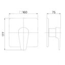 Ver imagem 2 de Kit 3 Acabamentos Monocomando para Banheira e Chuveiro 1/2 Lift Docol