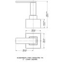 Ver imagem 2 de Kit 2 Acabamentos para Registro Docol Square (fabrimar) 1" Chrome