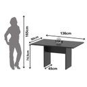 Ver imagem 3 de Mesa de Reunião para Escritório 136x90cm Me4191 Tecnomóbili