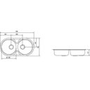 Ver imagem 2 de Cuba Dupla de Embutir para Cozinha Tramontina Redonda 2C 36 BS