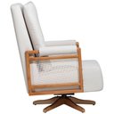 Ver imagem 6 de Poltrona de Amamentação com Balanço Giratória Líria D02 Linho Off White B-410 - Lyam Decor