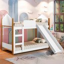 Ver imagem 1 de Beliche Infantil Casinha com Escorregador Branco Magia Gabrielli Móveis