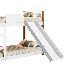 Beliche Infantil Casinha com Escorregador Branco Magia Gabrielli Móveis - 3