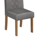 Ver imagem 2 de Kit 02 Cadeiras para Mesa de Jantar Estofada Ayla - DJ Móveis                                                                                  