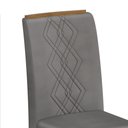 Ver imagem 3 de Kit 02 Cadeiras para Mesa de Jantar Estofada Ayla - DJ Móveis                                                                                  