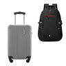 Kit Mala de Bordo 10kg Viagem Rígida Rodas 360º Abs Cadeado Segredo Gladiador A2mb com Mochila Execu - 1