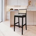 Ver imagem 2 de Kit 8 Banquetas com Encosto e Apoio para Pés Tiê CabeCasa MadeiraOriginals