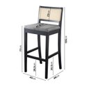 Ver imagem 3 de Kit 8 Banquetas com Encosto e Apoio para Pés Tiê CabeCasa MadeiraOriginals