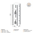Ver imagem 3 de Conjunto Mesa Escrivaninha e Estante com 5 Prateleiras Freijó Preto Pradel
