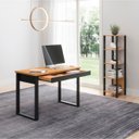 Ver imagem 2 de Conjunto Mesa Escrivaninha e Estante com 5 Prateleiras Freijó Preto Pradel