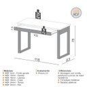 Ver imagem 4 de Conjunto Mesa Escrivaninha e Estante com 5 Prateleiras Freijó Preto Pradel
