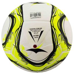 Bola Kagiva Slick Futsal Tech Fusion Impermeável - Único - Branco / Amarelo - 4