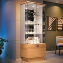 Ver imagem 2 de Cristaleira Aruan e Buffet Ellora H01 Off White/Cinamomo - Mpozenato