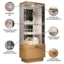 Ver imagem 6 de Cristaleira Aruan e Buffet Ellora H01 Off White/Cinamomo - Mpozenato