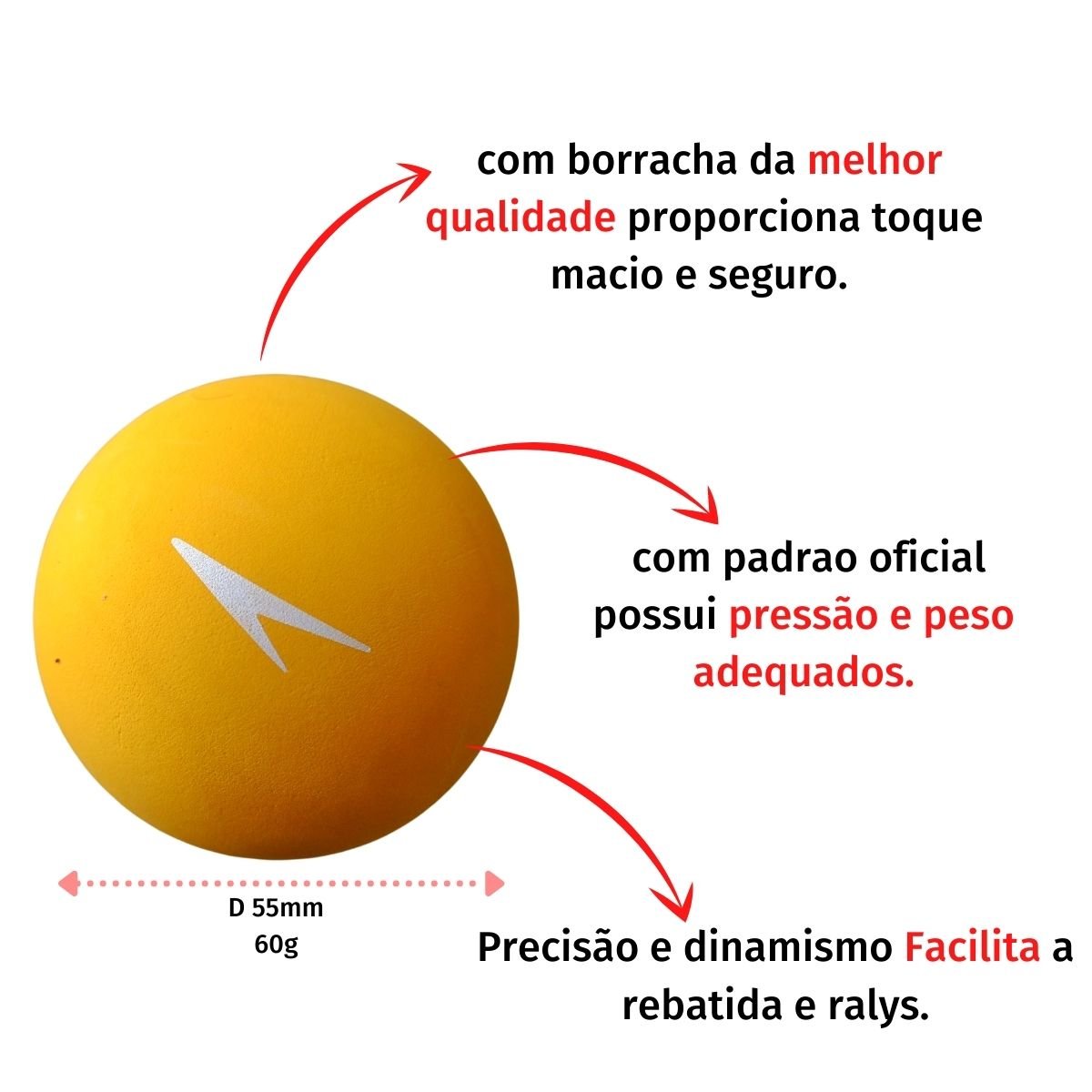 Bola De frescobol Speedo Profissional 2 Unidades - Amarelo/Vermelho - 2