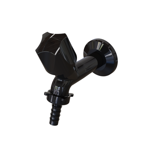 Torneira com Bico Tam. 10cm para Tanque Linha Búzios Cor Preto Durín