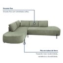 Ver mais imagens de Sofá de Canto Orgânico 4 Lugares 265cm Base de Ferro Chaise Esquerda Luna Yescasa