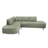 Sofá de Canto Orgânico 4 Lugares 265cm Base de Ferro Chaise Esquerda Luna - 2