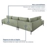 Sofá de Canto Orgânico 4 Lugares 265cm Base de Ferro Chaise Esquerda Luna - 6