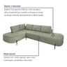 Sofá de Canto Orgânico 4 Lugares 265cm Base de Ferro Chaise Esquerda Luna - 7