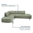 Ver mais imagens de Sofá Canto Orgânico 4 Lugares Bouclé Verde Luna 272cm Yescasa
